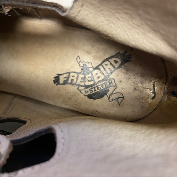 Freebird By Steve Womens Brown Leather Surge Boho Open Side Ankle Booties Size 8 - Picture 8 of 13